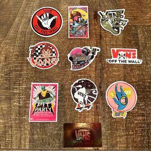 VANS STICKERS 10 UNIQUE STICKERS